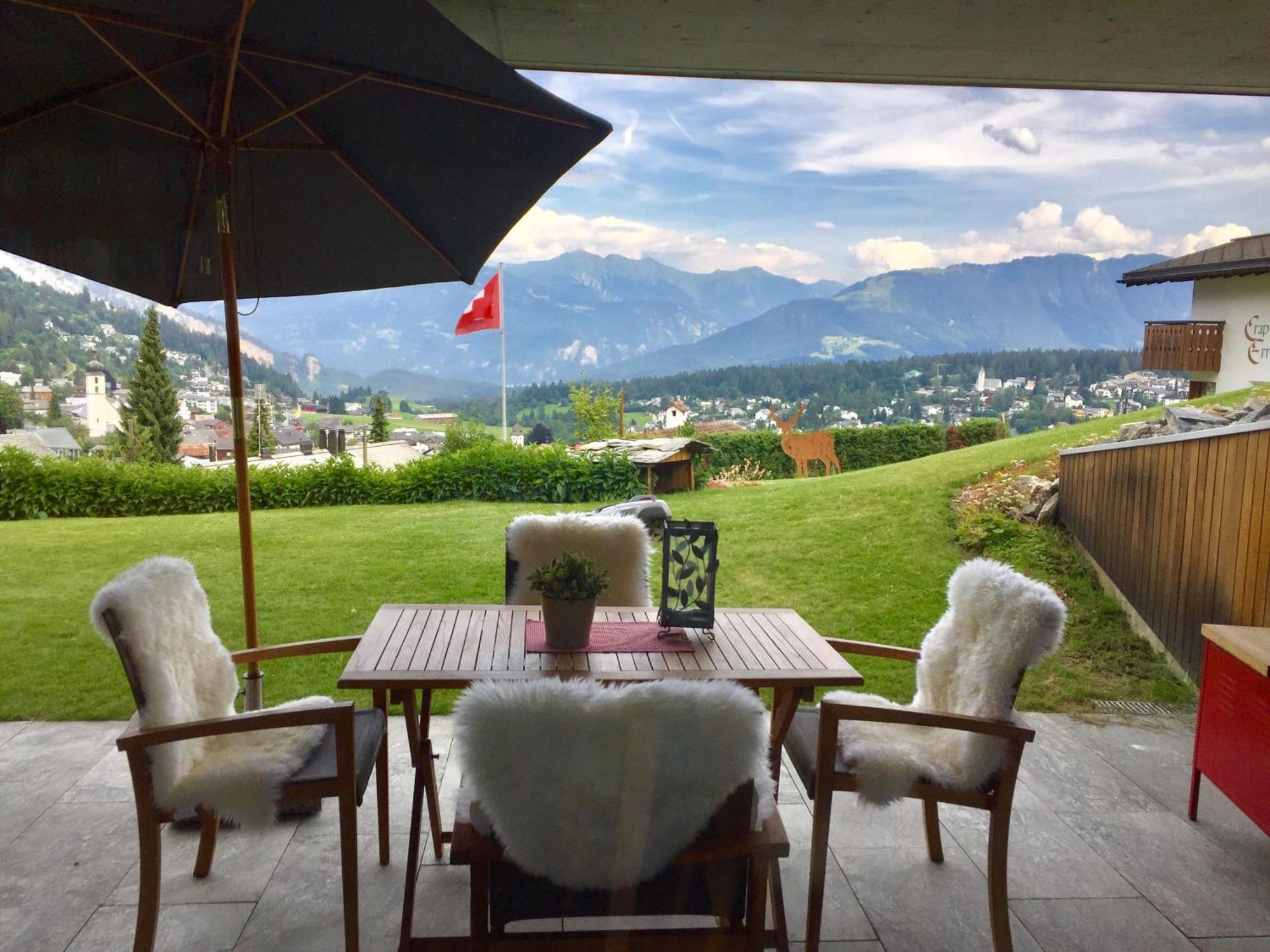 Casa Admisa, Spektakulaere Aussicht, Ski In And Out, Hochwertige Einrichtung, Valserstein Und Eiche Flims Exteriör bild