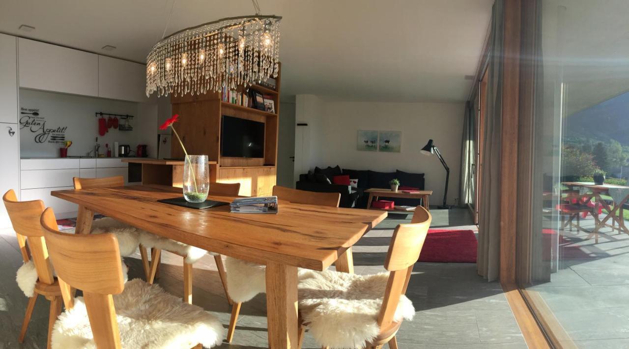 Casa Admisa, Spektakulaere Aussicht, Ski In And Out, Hochwertige Einrichtung, Valserstein Und Eiche Flims Exteriör bild